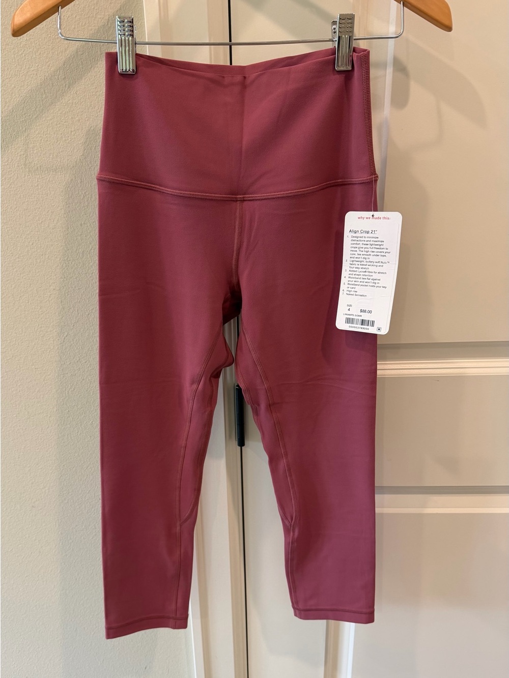 lululemon Align  21 crop Leggings  size 4 Womens